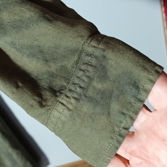 Rails Sandra Olive Black Tie Dye Button-Up Dress Shirt Lagenlook Small - Picture 5 of 12